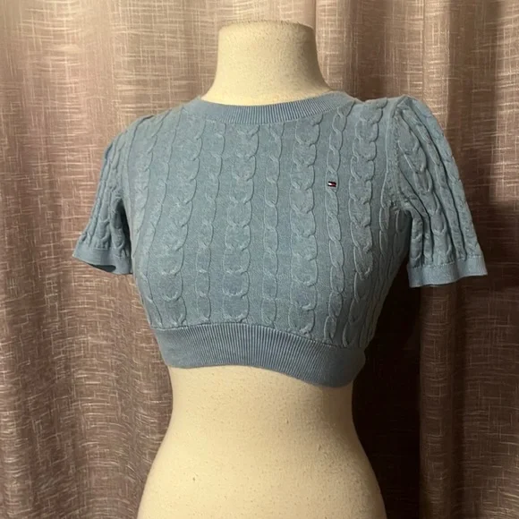 Tommy hilfiger on sale blue crop top